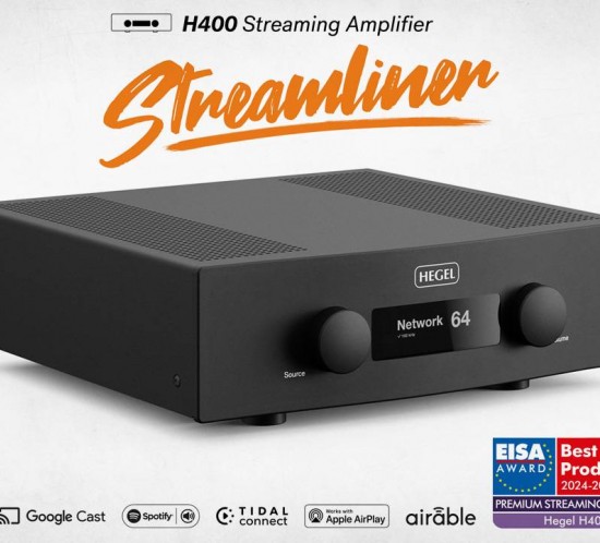 HEGEL H400 - Prejemnik nagrade EISA 2024-2025 za najboljši premium ojačevalnik s pretakanjem