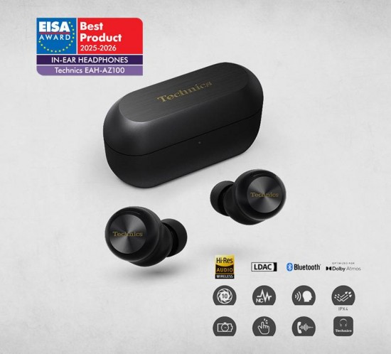 TECHNICS EAH-AZ100 WIRELESS HEADPHONES > EISA AWARD 2025-2026